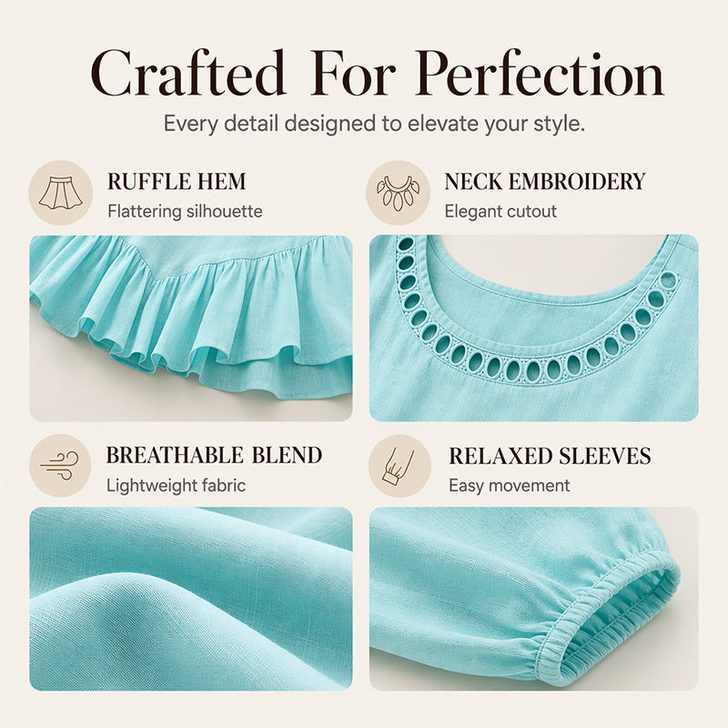 Women's Casual Puff Sleeve Blouse