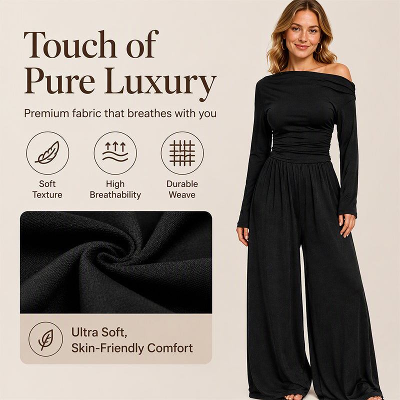 👖✨ Women's Off-Shoulder Wide-Leg Jumpsuit – Flattering, Elegant & Effortlessly Chic