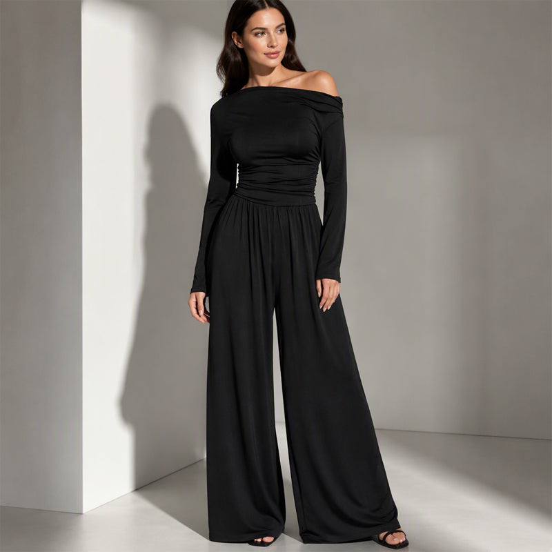 👖✨ Women's Off-Shoulder Wide-Leg Jumpsuit – Flattering, Elegant & Effortlessly Chic